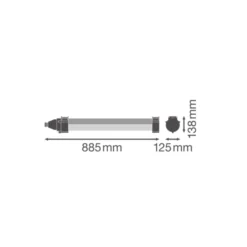 Ledvance Vattentät Allmänbruksarmatur Fukttät Max PC 15W 2000lm - 840 Kallvit | 60cm -Ersättare 2x18W