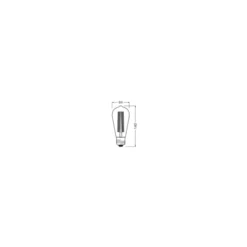 Ledvance Vintage 1906 LED E27 Edison Smoke 11W 500lm - 818 Extra Varm Vit | Dimbar - Ersättare 42W