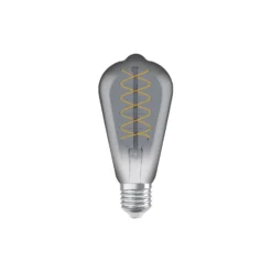 Ledvance Vintage 1906 LED E27 Edison Smoke 7.8W 360lm - 818 Extra Varm Vit | Dimbar - Ersättare 30W