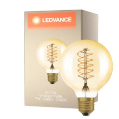 Ledvance Vintage 1906 LED E27 Globe Guld 7W 600lm - 822 Extra Varm Vit | Dimbar - Ersättare 48W