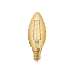 Ledvance Vintage 1906 LED E14 Kronljus Guld 1.5W 120lm - 824 Extra Varm Vit | Ersättare 12W