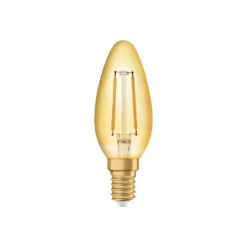 Ledvance Vintage 1906 LED E14 Kronljus Guld 2.5W 220lm - 824 Extra Varm Vit | Ersättare 25W