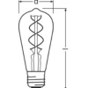 Ledvance Vintage 1906 LED E27 Päron Guld 4W 300lm - 820 Extra Varm Vit | Dimbar - Ersättare 25W