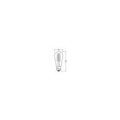 Ledvance Vintage 1906 LED E27 Päron Guld 7W 600lm - 822 Extra Varm Vit | Dimbar - Ersättare 48W