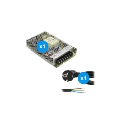 Mean Well Drivdon | LRS15024 | IP20 | 24V | 150W + Strömkabel 2m med Jord