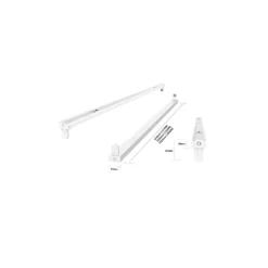 Noxion Allmänbruksarmatur Click V2 LED T8 | Passande för 1x 150cm LED Rör