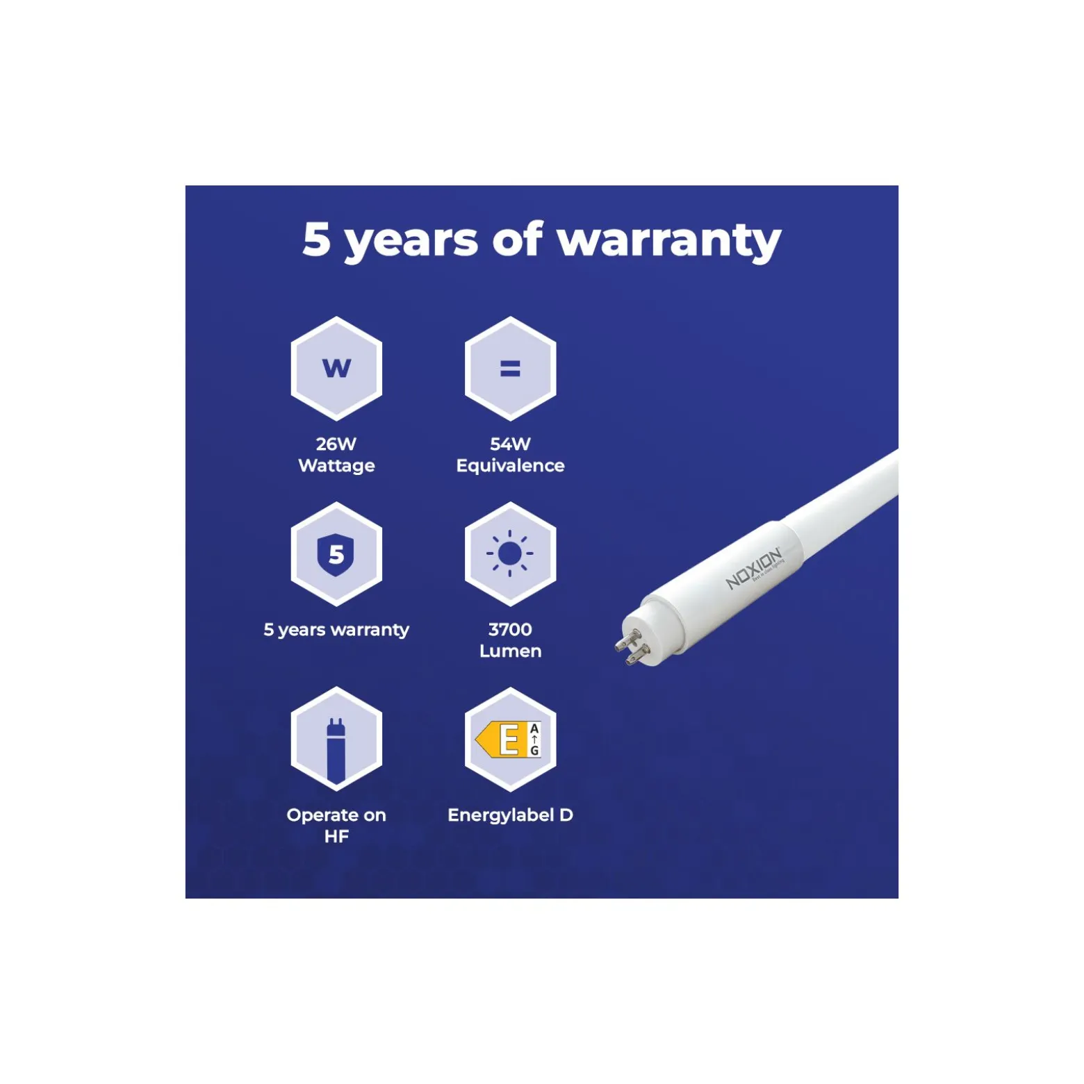 Noxion Avant LEDtube T5 Avant Extreme Electronic (HF) High Output 26W 3700lm - 830 Varm Vit | 115cm - Ersättare 54W