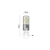 Noxion Bolt LED Kapsel G9 Klar 3.8W 470lm - 830 Varm Vit | Ersättare 40W