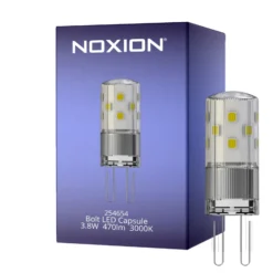Noxion Bolt LED Kapsel G9 Klar 3.8W 470lm - 830 Varm Vit | Ersättare 40W