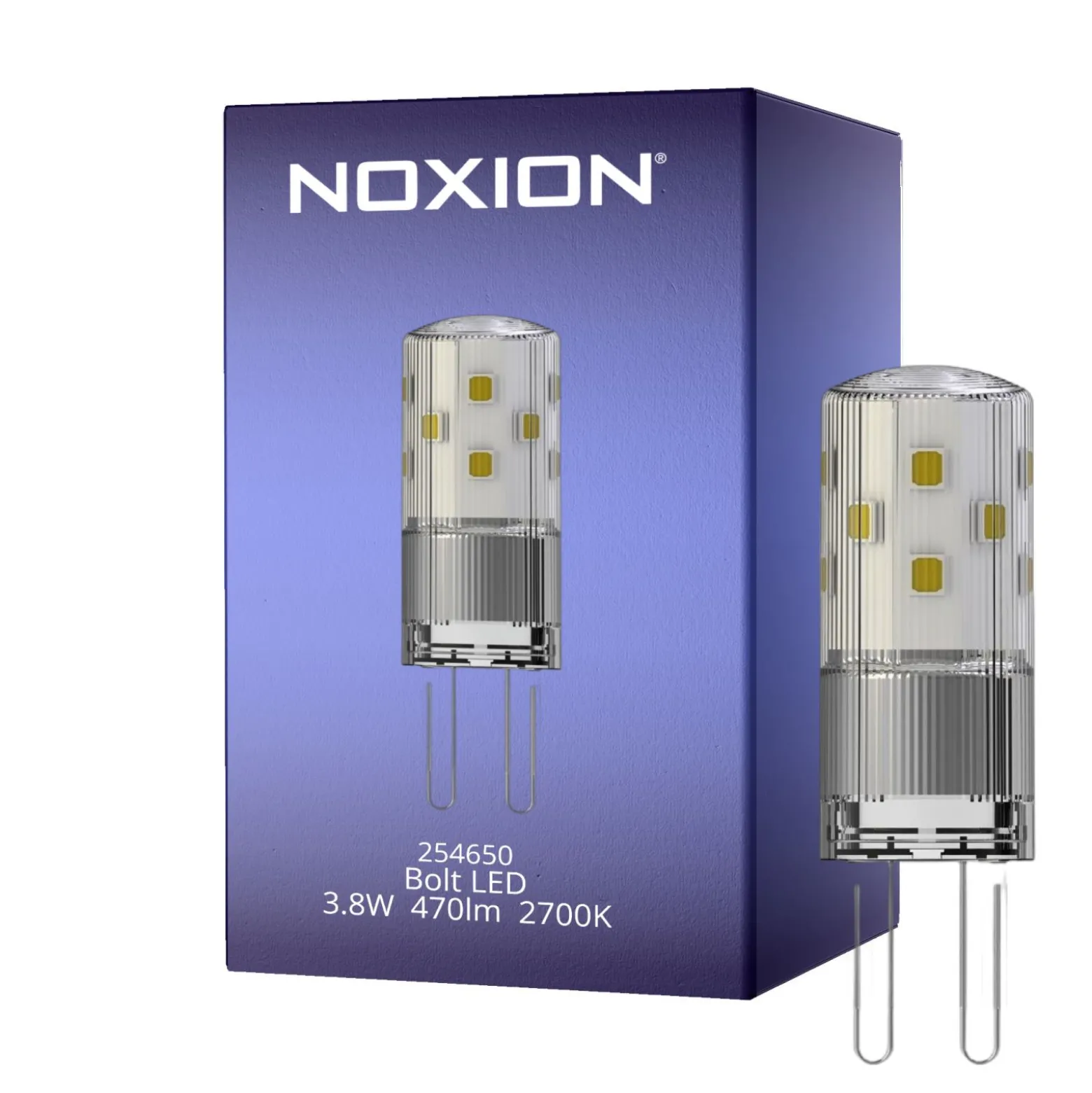 Noxion Bolt LED Kapsel G9 Klar 3.8W 470lm - 827 Extra Varm Vit | Ersättare 40W