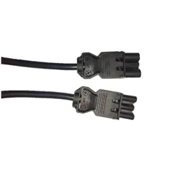 Noxion GST - Kompatibel Förlängningskabel Svart - Manlig + Kvinnlig - 2m - 3 pole 1,5mm2
