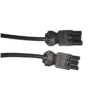 Noxion GST - Kompatibel Förlängningskabel Svart - Manlig + Kvinnlig - 3m - 3 pole 1,5mm2