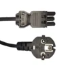 Noxion GST - Kompatibel Strömkabel Svart - Kvinnlig + Schuko Europlug - 3m - 3 pole 0.75mm2