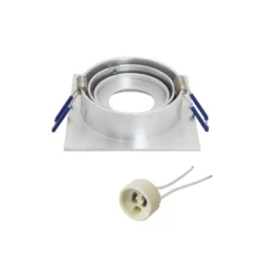Noxion Infälld Spot Boxi MR16 Lutningsbar Aluminium | Utskärning 80mm - GU10 Sockel