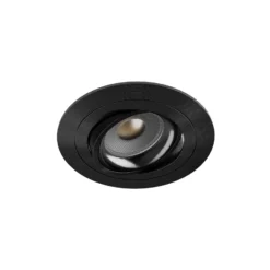 Noxion Infälld Spot Logic MR16 Lutningsbar Glänsande Svart | 92mm - Utskärning 80mm - IP20 - Inkl. GU10 Sockel