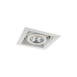 Noxion Infälld Spot Trimlös Pro 1x AR111 Lutningsbar Vit | Utskärning 164x164mm - G53 Sockel