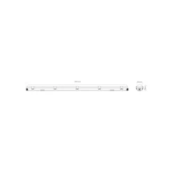 Noxion LED Allmänbruksarmatur Vattentät Poseidon V3.0 18-30W 2340-4200lm - 830-865 CCT | 120cm - Kabelgenomföring (5x2.5mm2)
