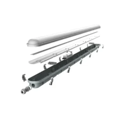 Noxion LED Allmänbruksarmatur Vattentät Poseidon V3.0 65W 8450/9100lm - 830-865 CCT | 150cm - Kabelgenomföring (5x2.5mm2) - Rörelse- Och Ljussensor
