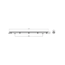 Noxion LED Allmänbruksarmatur Vattentät ArmaturPoseidon V2.0incl. 1x Noxion LED Rör T8 Standard Output 17.5W 1800lm - 840 Kallvit | 120cm