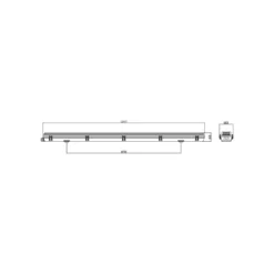 Noxion LED Allmänbruksarmatur Vattentät ArmaturPoseidon V2.0incl. 2x Noxion LED Rör T8 Standard Output 15W 2x1800lm - 840 Kallvit | 120cm