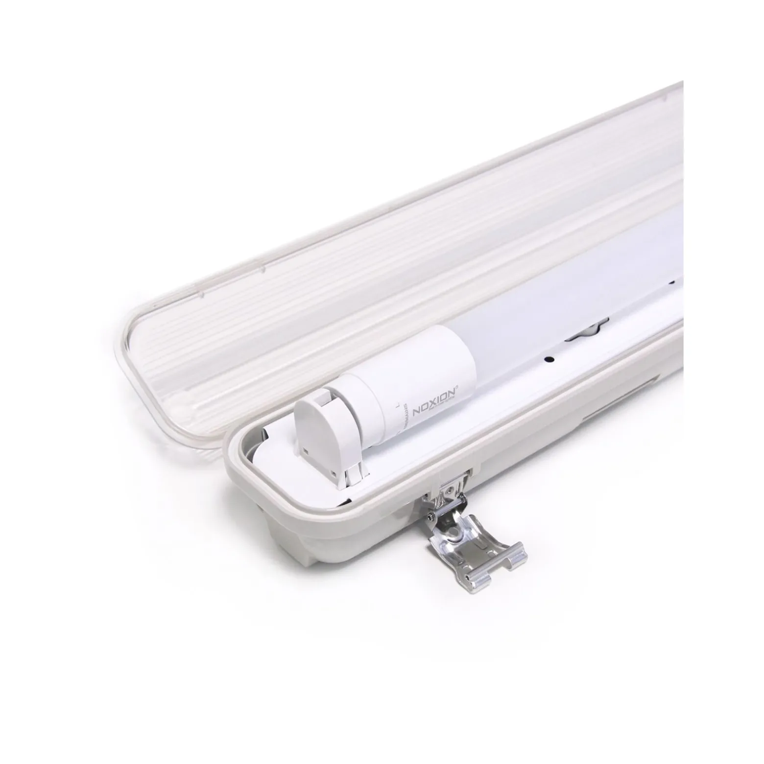 Noxion LED Allmänbruksarmatur Vattentät ArmaturPoseidon V2.0incl. 1x Noxion LED Rör T8 Standard Output 15W 1800lm - 830 Varm Vit | 120cm
