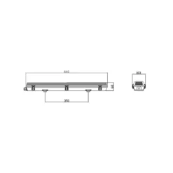 Noxion LED Allmänbruksarmatur Vattentät ArmaturPoseidon V2.0incl. 2x Noxion LED Rör T8 Standard Output 7.5W 2x900lm - 865 Dagsljus | 60cm