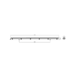 Noxion LED Allmänbruksarmatur Vattentät ArmaturPoseidon V2.0incl. 1x Noxion LED Rör T8 Standard Output 19W 2300lm - 830 Varm Vit | 150cm