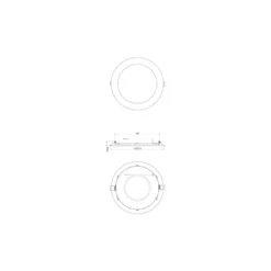 Noxion LEDDownlight SlimV2.0TRIAC Dimbar 24W 2400lm 840 Kallvit | 225mm - Utskärning 200mm - IP44