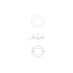Noxion LEDDownlight SlimV2.0TRIAC Dimbar 12W 1200lm 840 Kallvit | 170mm - Utskärning 150mm - IP44