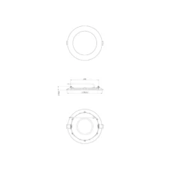 Noxion LED Downlight Slim V2.0 12W 1200lm 120D - 830 Varm Vit | 170mm - Utskärning 150mm - IP44 - Dali Dimbar