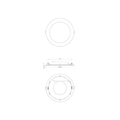 Noxion LED Downlight Slim V2.0 20W 2000lm 120D - 840 Kallvit | 225mm - Utskärning 200mm - IP44 - Dali Dimbar