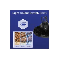 Noxion LED Highbay Concord V4.0 100-200W 17000-34000lm 120D - 840/852/865 CCT | IP65 - 1-10V Dimbar - Ersättare 520W - Justerbara Watt