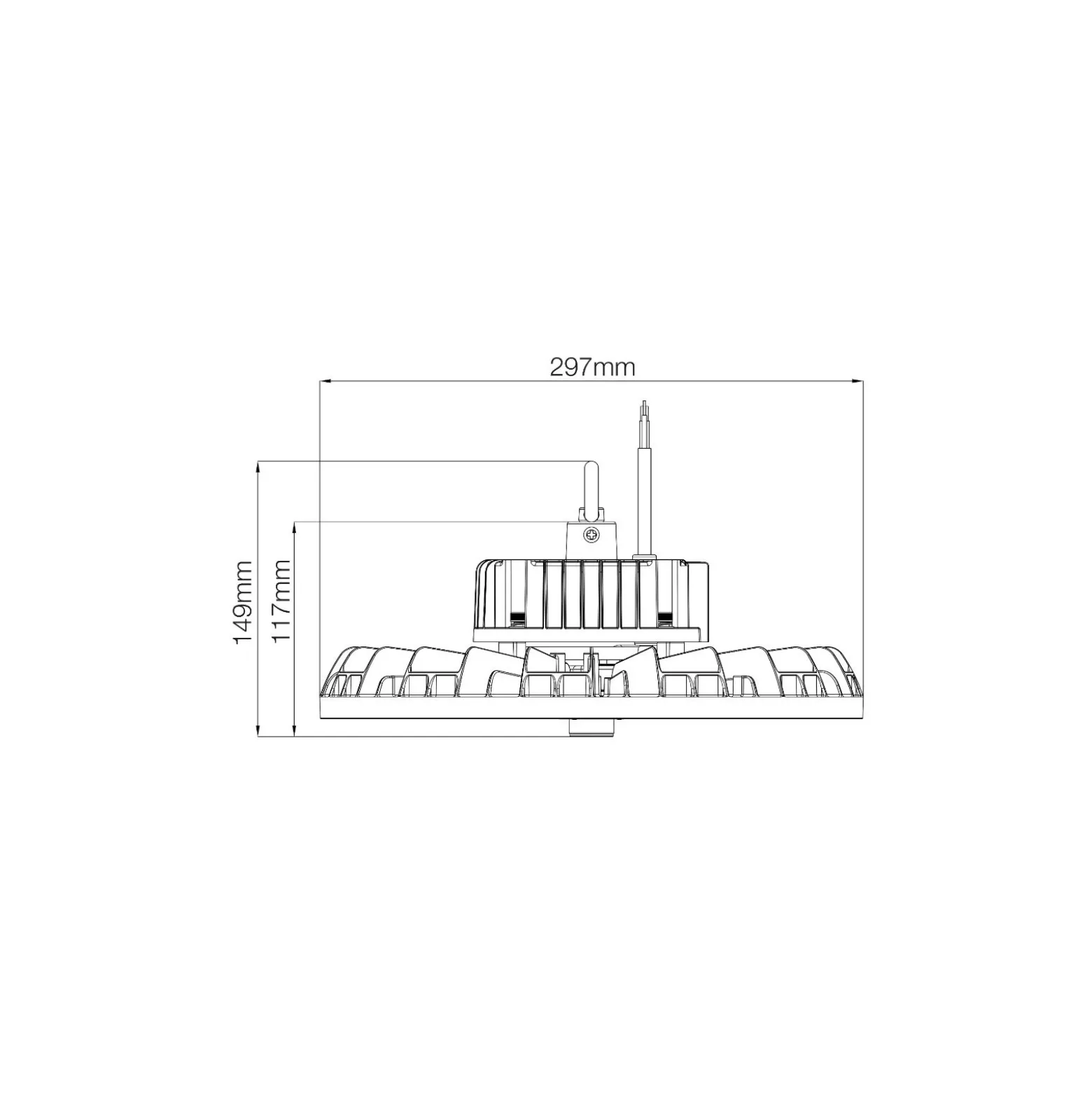 Noxion LED Highbay Ecowhite V2.0 200W 32000lm 120D - 840 Kallvit | IP65 - 1-10V Dimbar