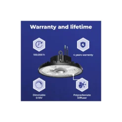 Noxion LED Highbay Ecowhite V2.0 200W 32000lm 90D - 840 Kallvit | IP65 - 1-10V Dimbar