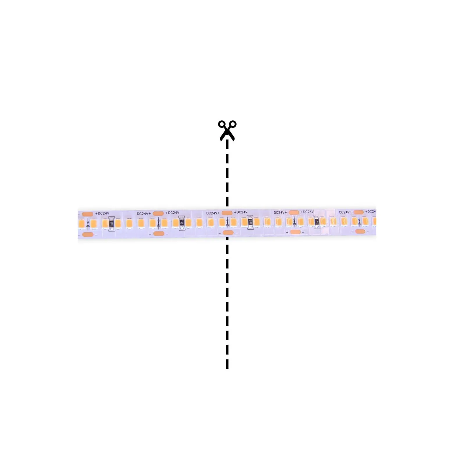 Noxion Led-Ljusslingor Naga 5 Meter IP20 SMD2835/240 24V 16W/m 927 /10mm/2m + DC Sladd