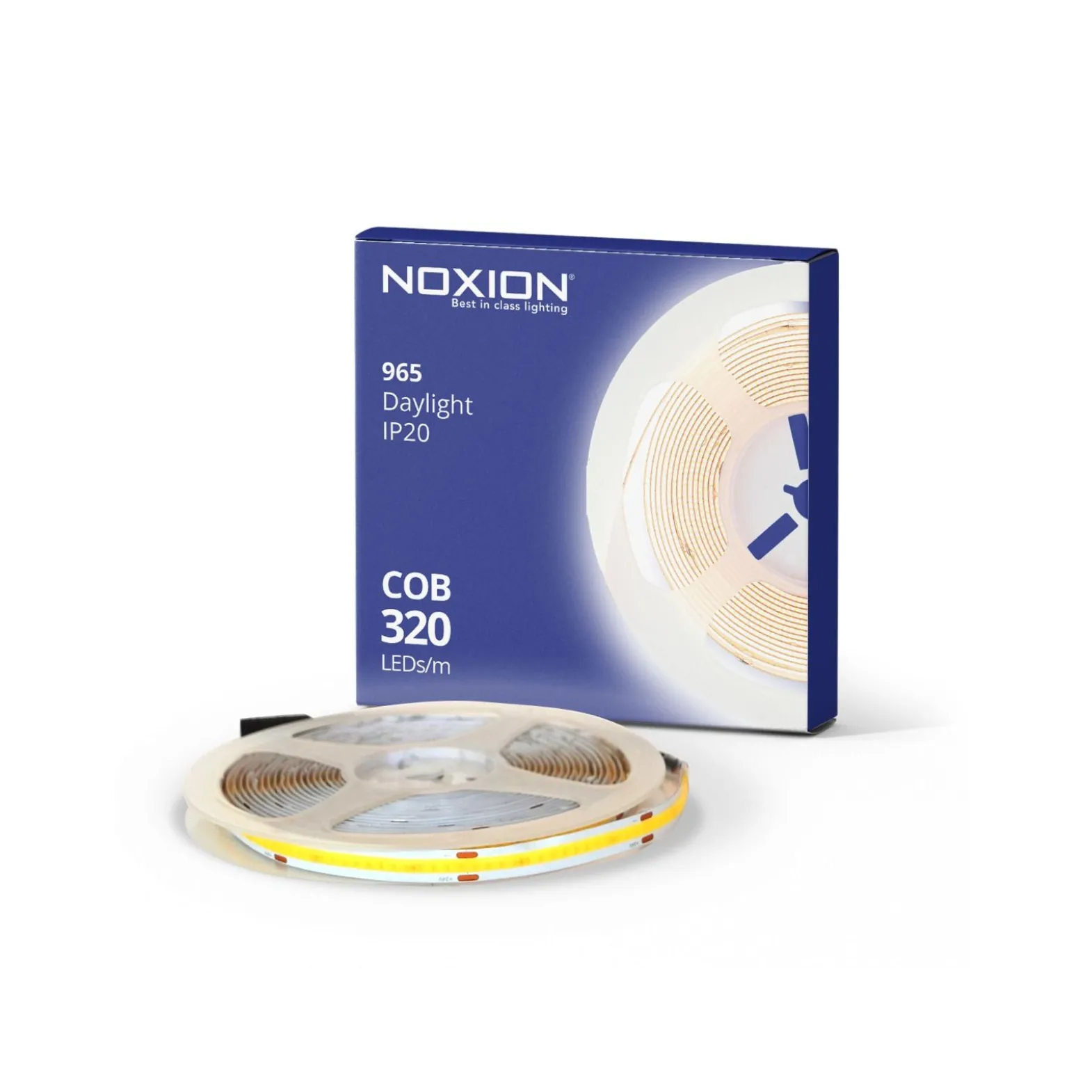 Noxion Led-Ljusslingor Naga 5 Meter IP20 COB/320 24V 8W/m 965 /8mm/50mm + DC Sladd
