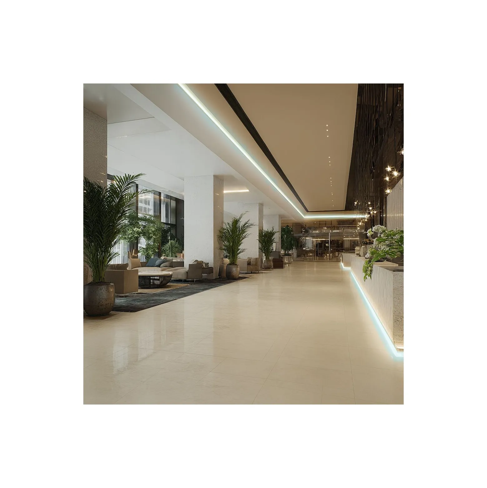 Noxion Led-Ljusslingor Naga 5 Meter IP20 SMD2835/240 24V 16W/m 965 /10mm/2m + DC Sladd