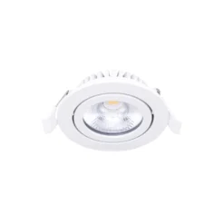 Noxion LED Lutningsbar Slim Spot Vit Runda 6W 350lm 60D - 920-930 Dim To Warm | 85mm - IP54 - Dimbar - Bästa Färgåtergivning