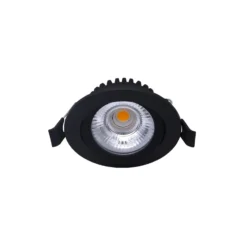 Noxion LED Lutningsbar Slim Spot Svart Runda 6W 550lm 60D - 927 Extra Varm Vit | 85mm - IP54 - Dimbar - Bästa Färgåtergivning