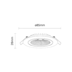 Noxion LED Lutningsbar Slim Spot Svart Runda 6W 550lm 60D - 927 Extra Varm Vit | 85mm - IP54 - Dimbar - Bästa Färgåtergivning