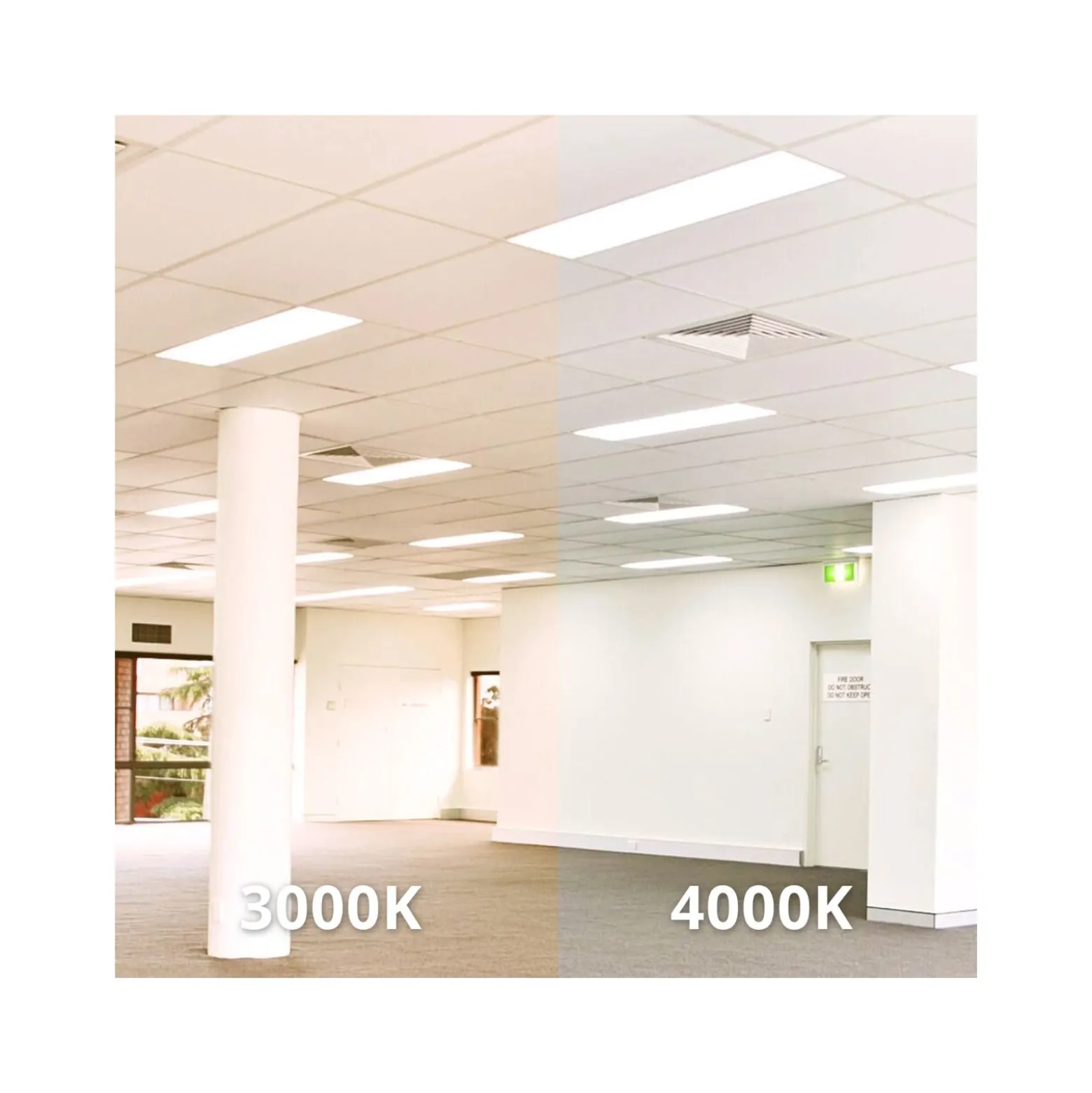 Noxion LED Panel Delta Pro Pronox V3.0 36W 5225lm - 830 Varm Vit | 120x30cm - UGR <19 - Dali Dimbar