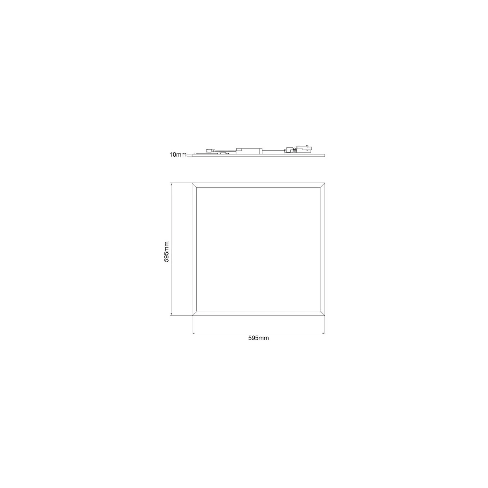 Noxion LED Panel Delta Pro V5 28W 3700lm - 830 Varm Vit | 60x60cm - UGR <19 - Sidelit - TRIAC Dimbar