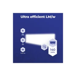 Noxion LED Panel Delta Value V5 28W 3920lm - 830-840 CCT | 30x120cm - UGR<19 - Backlit - DALI Dimbar