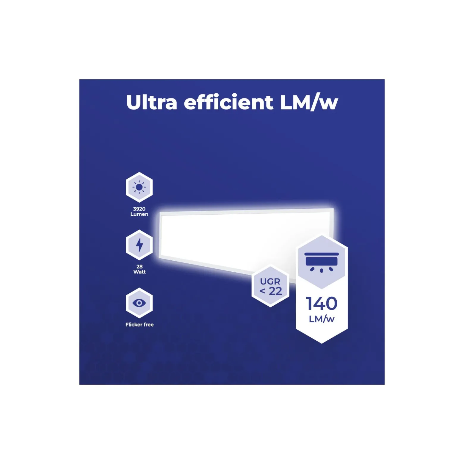 Noxion LED Panel Delta Value V5 28W 3920lm - 830-840 CCT | 30x120cm - Backlit - DALI Dimbar