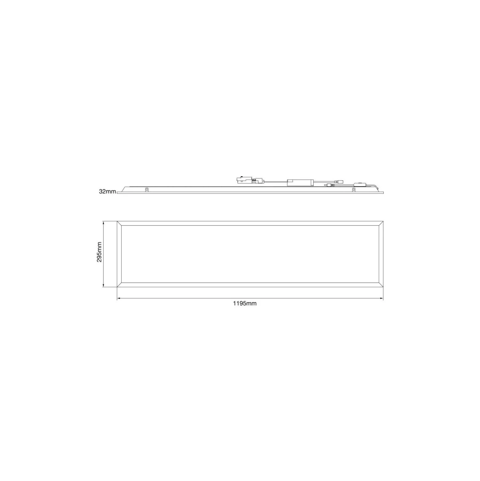 Noxion LED Panel Delta Value V5 28W 3920lm - 830-840 CCT | 30x120cm - Backlit - DALI Dimbar