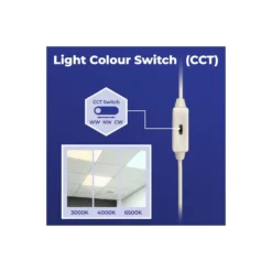 Noxion LED Panel Ecowhite V4.0 28W 3360lm - 830-840-865 CCT | 60x60cm - UGR <19 - Philips driver