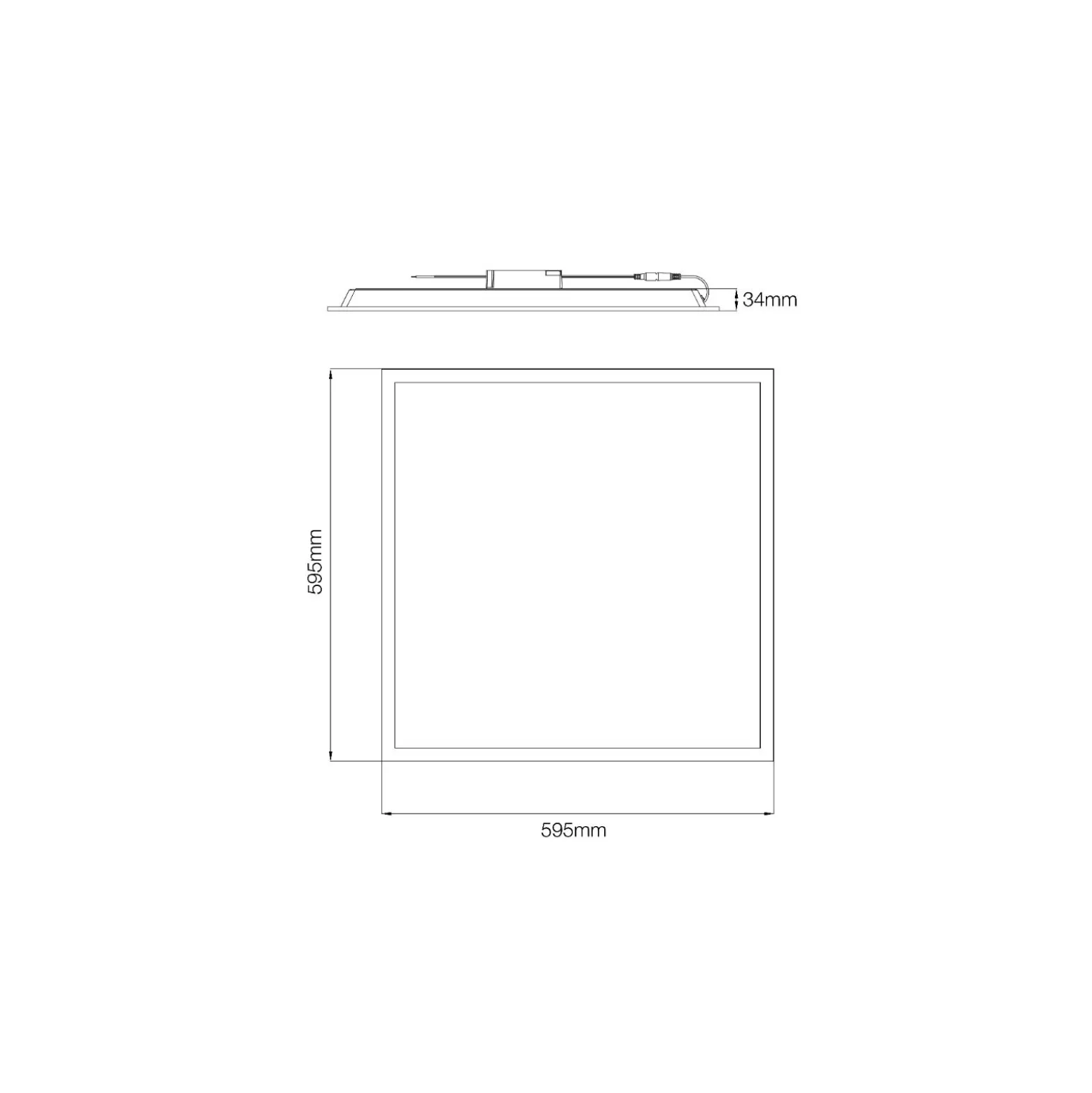 Noxion LED Panel Ecowhite V4.0 28W 3200lm - 830 Varm Vit | 60x60cm - Philips driver