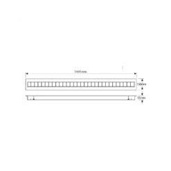 Noxion LED Panel Louvre Excell Pronox 38W 3850lm - 830 Varm Vit | 150x15cm - UGR 152 - Dali Dimbar