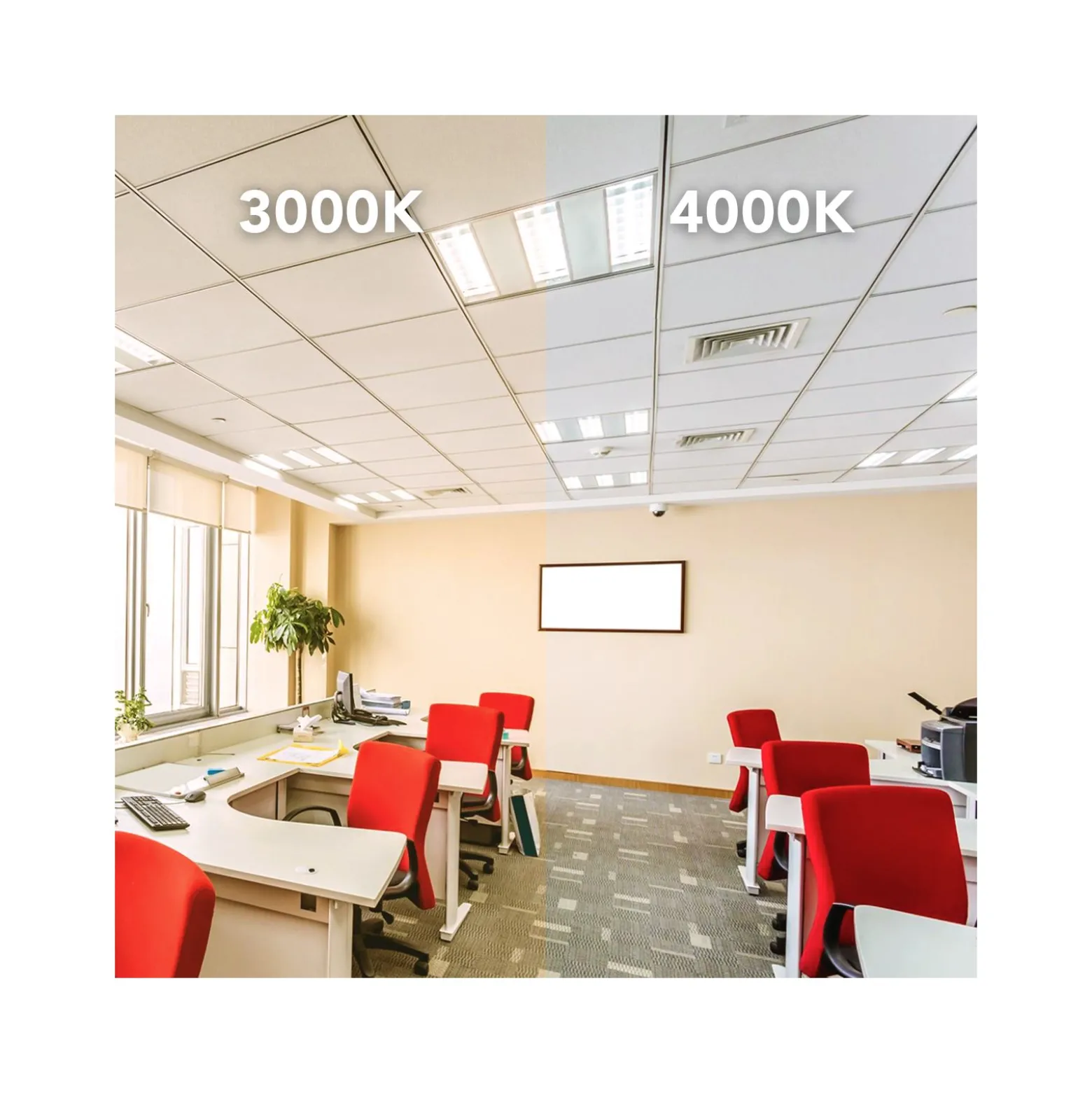 Noxion LED Panel Louvre Excell G2 15x150cm 3000K 38W UGR<15 Gloss Reflektor | Varm Vit - Ersättare 1x49W