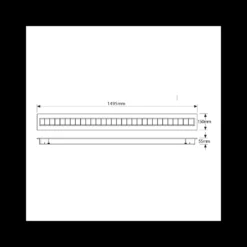 Noxion LED Panel Louvre Excell G2 15x150cm 3000K 38W UGR<15 Gloss Reflektor | Varm Vit - Ersättare 1x49W